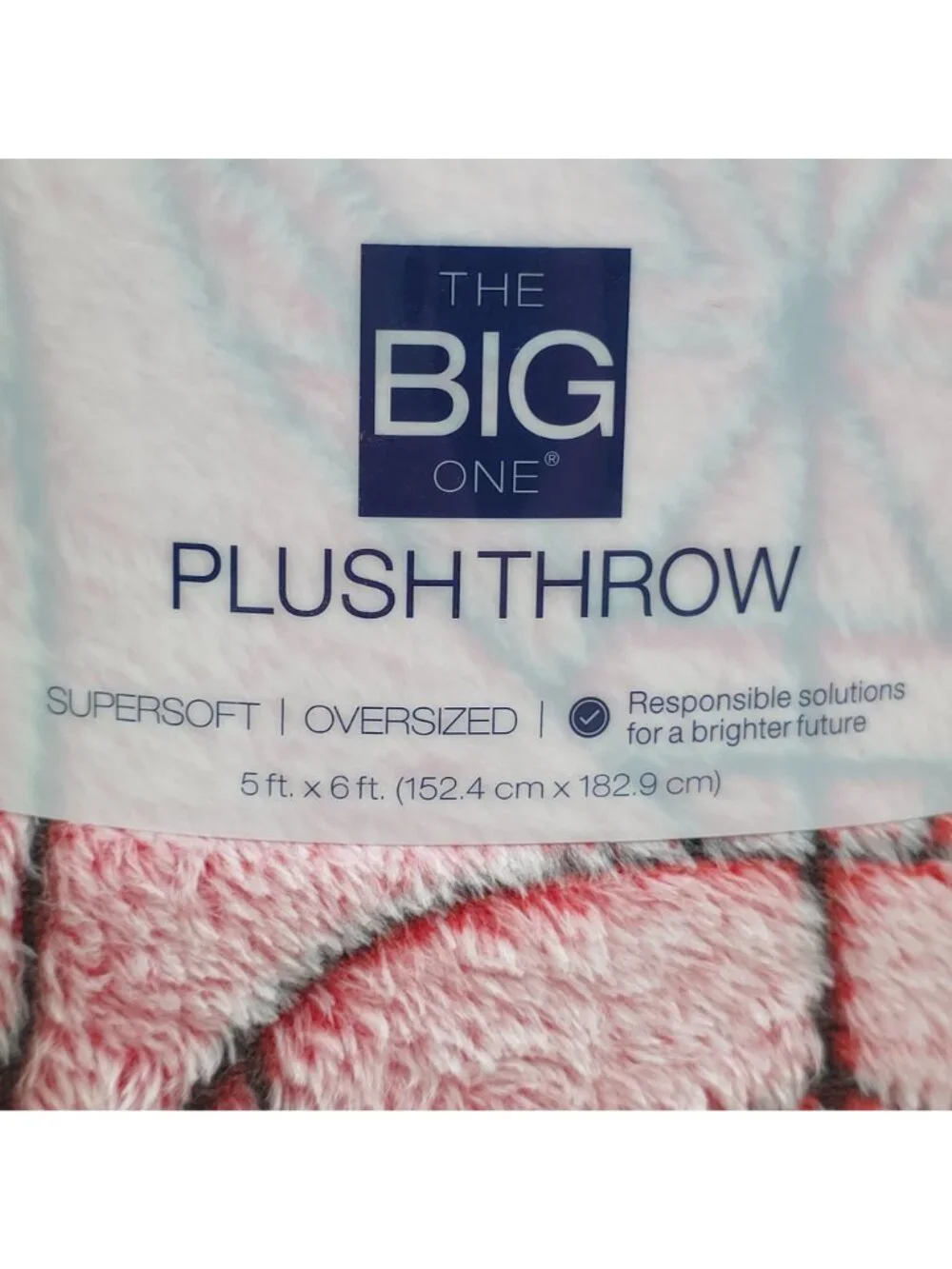 Marvel The Big One Plush Throw Supersoft Oversized 5x6 Faux Fur Spiderman Themed